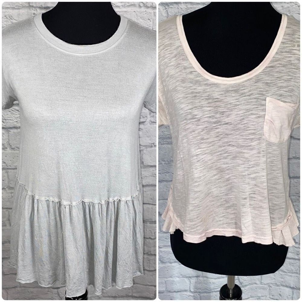Juicy Couture/truly madly deeply 2 top bundle pink and blue sz S and XS